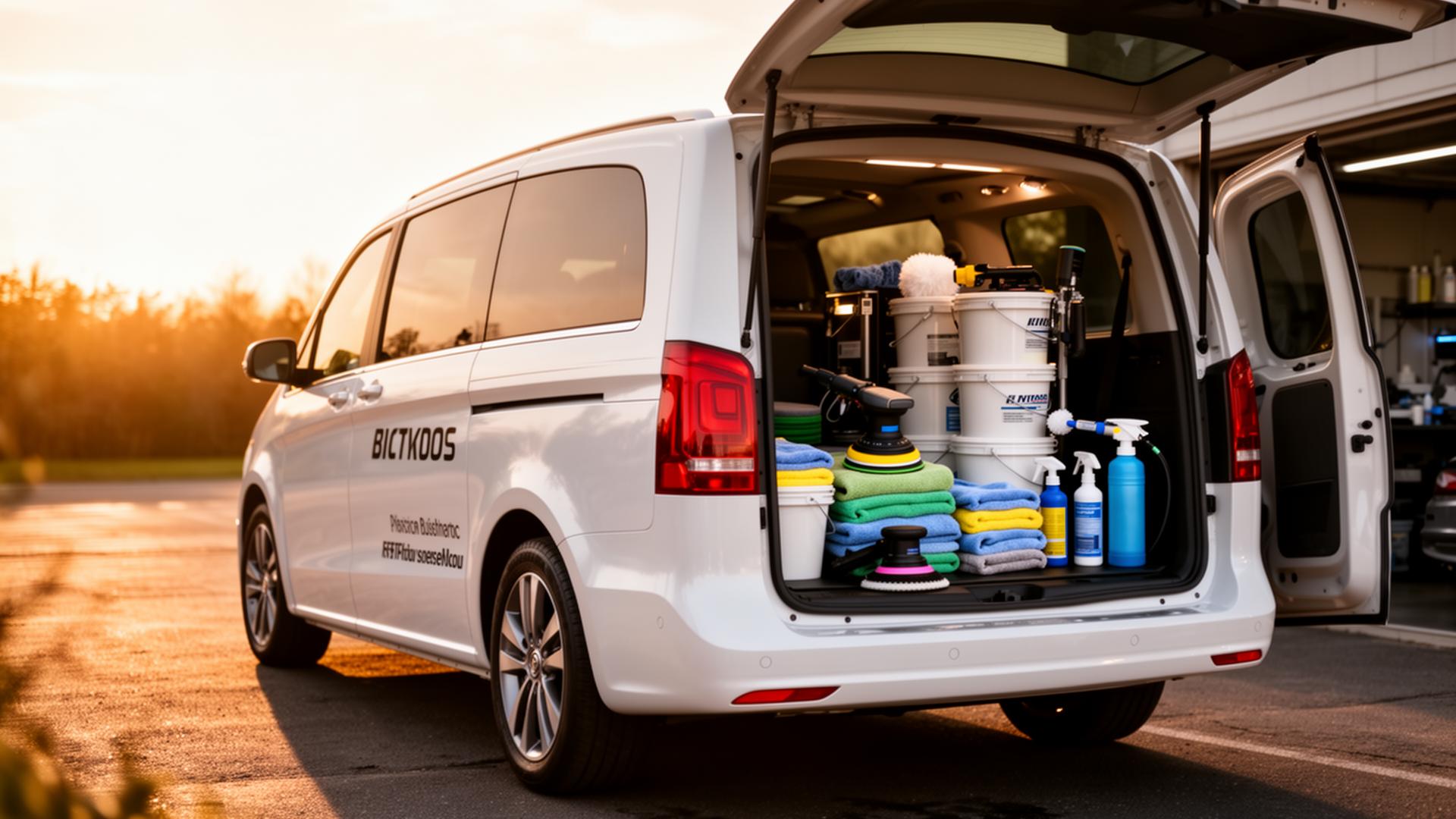 Cordero mobile detailing van loaded with supplies